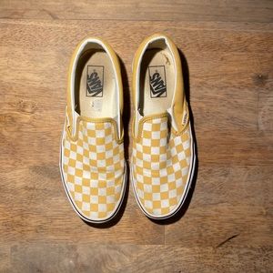yellow checkered vans